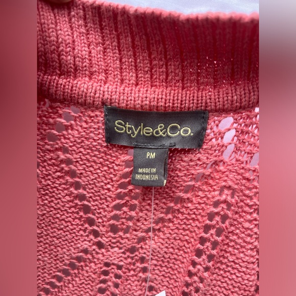 NWT | Style & Co | Women’s Costal Classic Cardigan Petite | Size MP - Picture 6 of 9